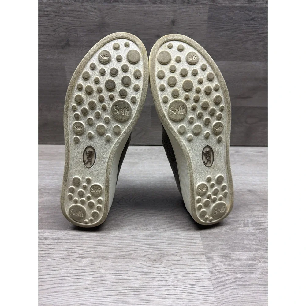 Söfft‎ Somers Slip-On Sneakers Women's Size 7M Gray Leather SF0021408 Very Nice